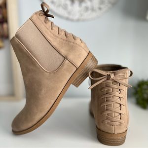 Beige Brown Ankle Boots